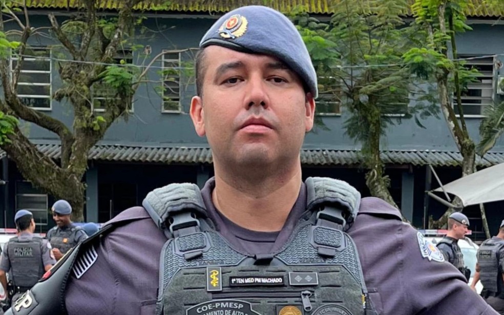 O 1º Tenente Médico PM Isaac Limeira Paxini Machado faz parte do 12º Batalhão de Ações Especiais de Polícia Militar (Baep) de Araçatuba (SP) — Foto: Divulgação