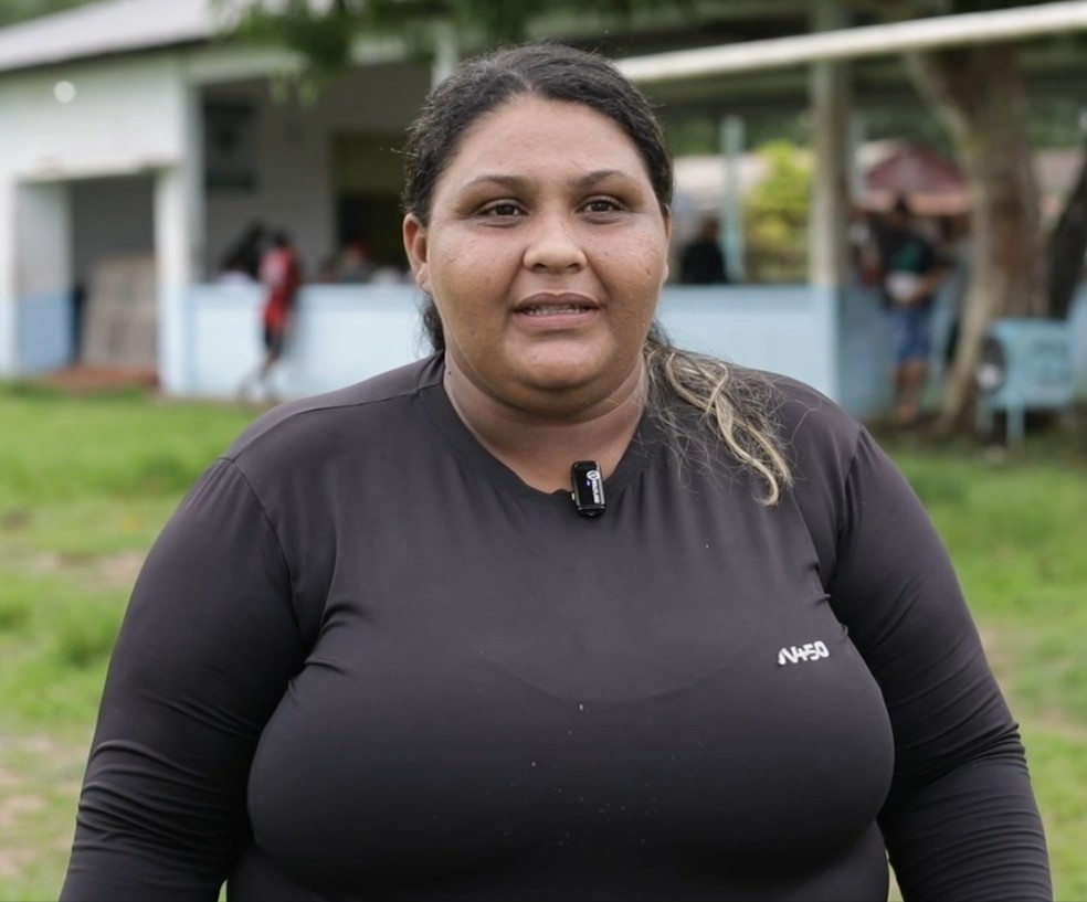 Presidente da Comunidade São Francisco do Bujaru, Juliane Silva de Oliveira — Foto: Reprodução