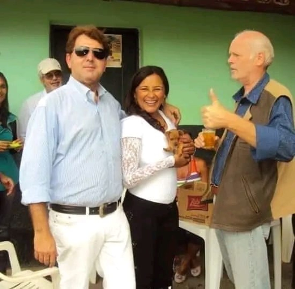Frank, Mila e o esposo Alemão — Foto: Arquivo pessoal