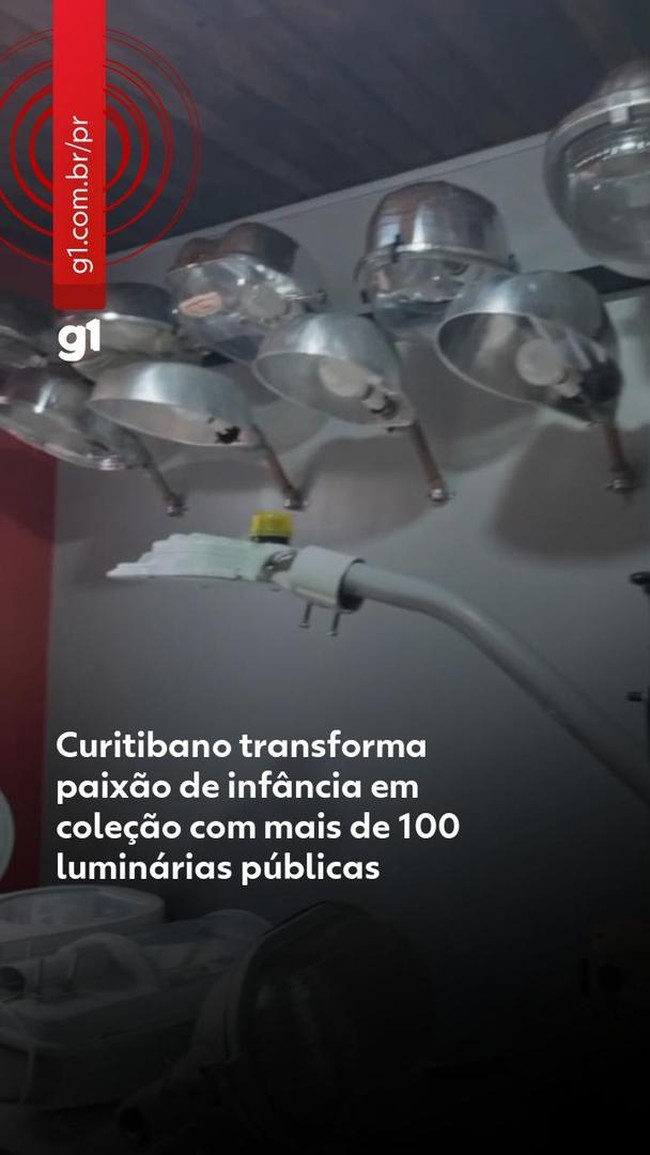 Curitibano transforma paixão de infância em coleção com mais de 100 luminárias públicas