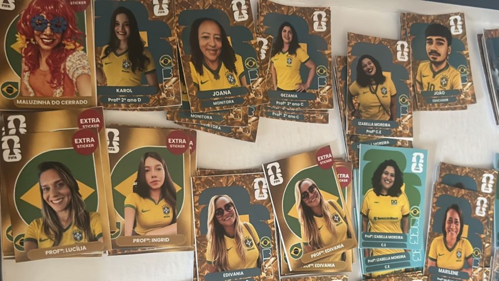 Professora de escola pública cria álbum de figurinhas para alunos de classe especial — Foto: arquivo pessoal