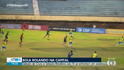 Seleção de Ouro e seleção barsileira sub-15 se enfrnetam em amistoso em Palmas