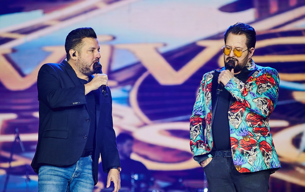 Bruno & Marrone durante a Festa do Peão de Barretos 2025 — Foto: Érico Andrade/g1