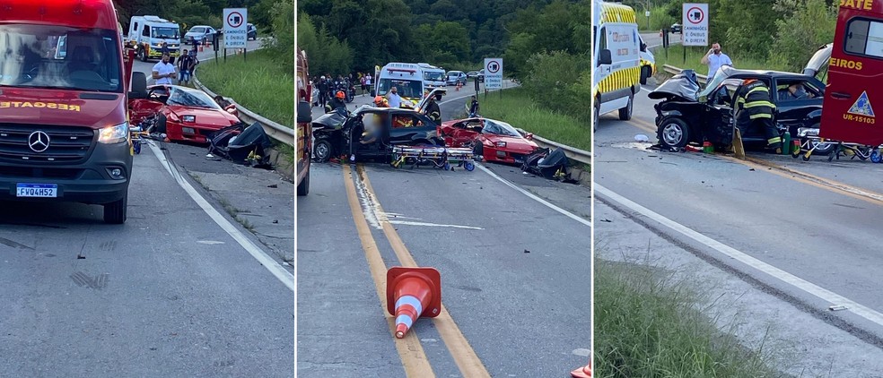 Veículos se envolvem em acidente em rodovia de Piedade (SP) — Foto: Arquivo Pessoal