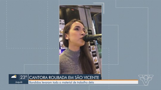 Cantora é assaltada em São Vicente, SP - Programa: Jornal Tribuna 1ª Edição 