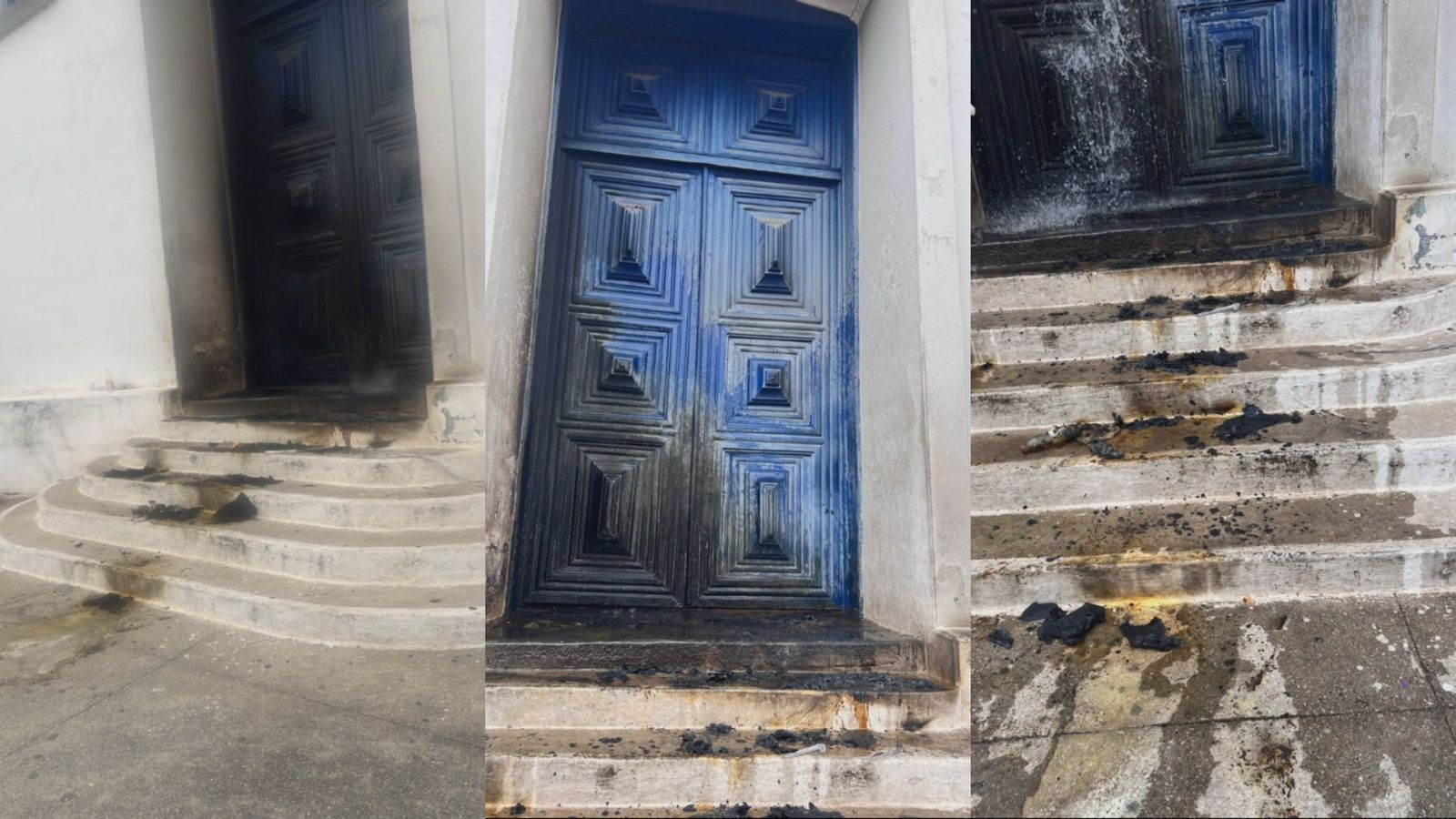 Mulher ateia fogo em colchão, e incêndio atinge igreja do século 17 na Grande BH; VÍDEO