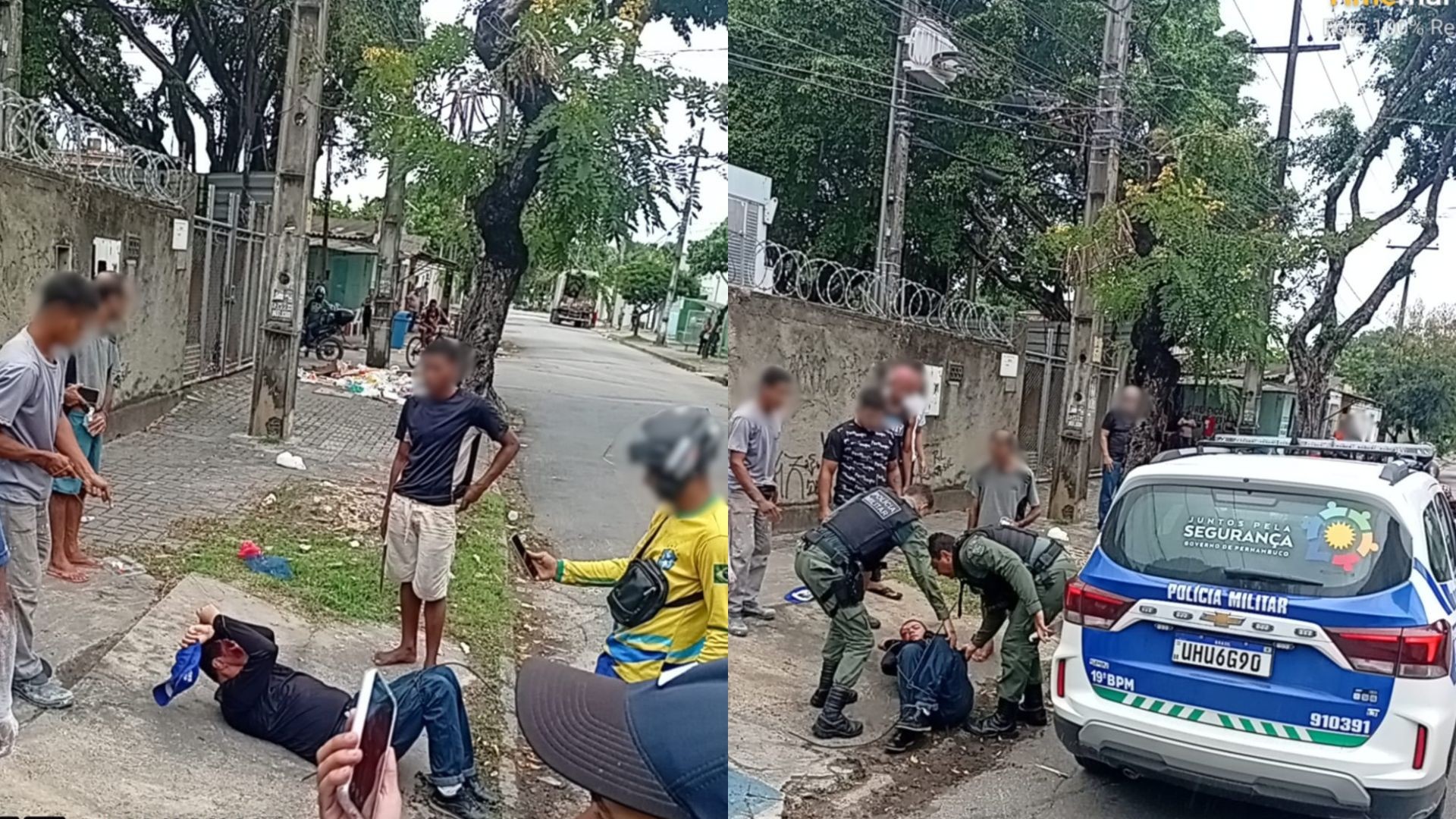 Suspeito de assalto a ônibus é preso em flagrante após ser contido e agredido pela população na Zona Sul do Recife