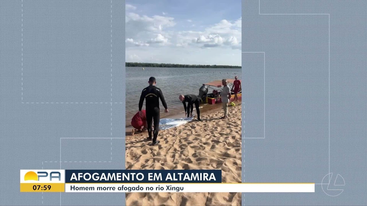 Homem morre afogado no rio Xingu, na orla de Altamira
