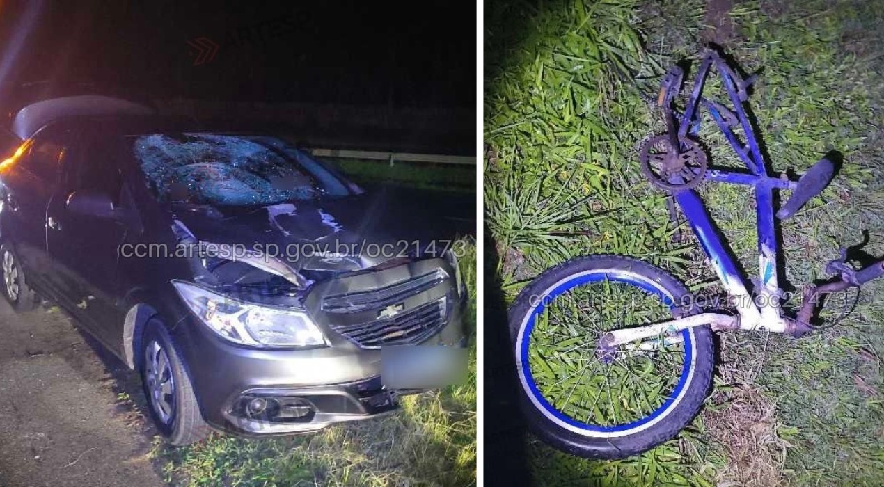 Ciclista morre após ser atingido por carro na Rodovia Marechal Rondon, em Porto Feliz
