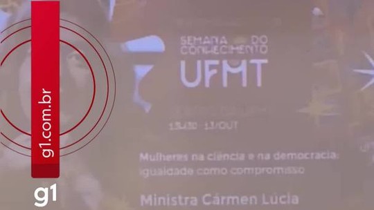 VÍDEO: ministra Cármen Lúcia não desgruda da Constituição em evento e guarda livro dentro do casaco para receber homenagem em MT - Programa: G1 MT 