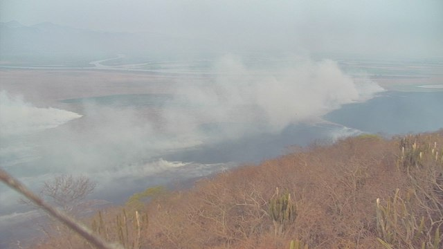 ‘Impossível do ser humano combater’, diz chefe da Brigada que combate fogo em área isolada do Pantanal
