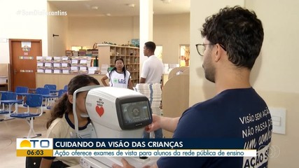 Alunos recebem atendimentos oftalmológicos em escolas de Palmas
