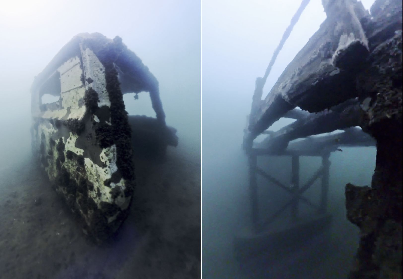 Mergulhador encontra ponte, cabine de caminhão e barco submersos no lago no TO; VÍDEO