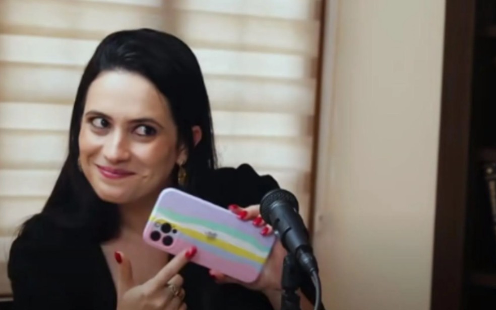 Advogada Suzana Ferreira durante participação em podcast em que falou sobre promotor de Justiça — Foto: Reprodução/YouTube AdHoc Podcast