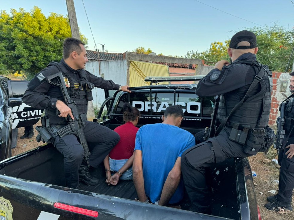 Polícia prende membros de facção suspeitos de onda de homicídios no Piauí — Foto: Divulgação/SSP-PI
