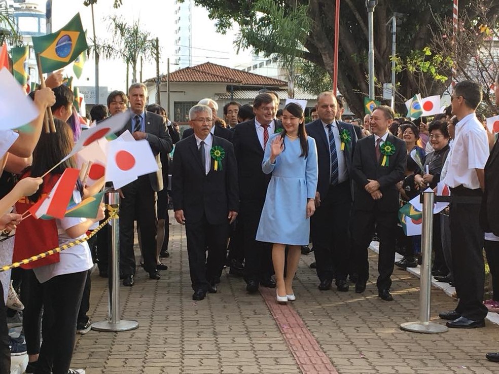 Princesa Mako, membro da família imperial do Japão, visitou Marília e Promissão em 2018  — Foto: Mauro Abreu/Prefeitura de Marília/ Arquivo