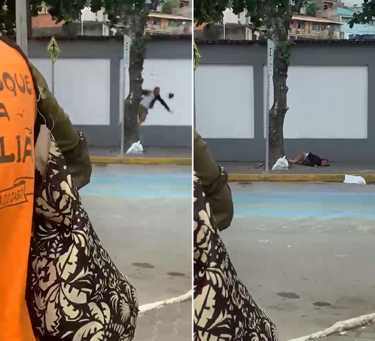 Vídeo: Homem fica gravemente ferido após cair de muro de cemitério em Arraial do Cabo