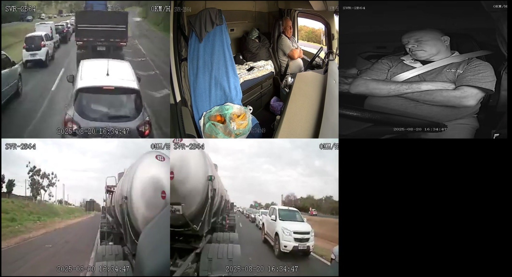 Vídeo mostra motorista de carreta que prensou carro e matou advogado cochilando ao volante