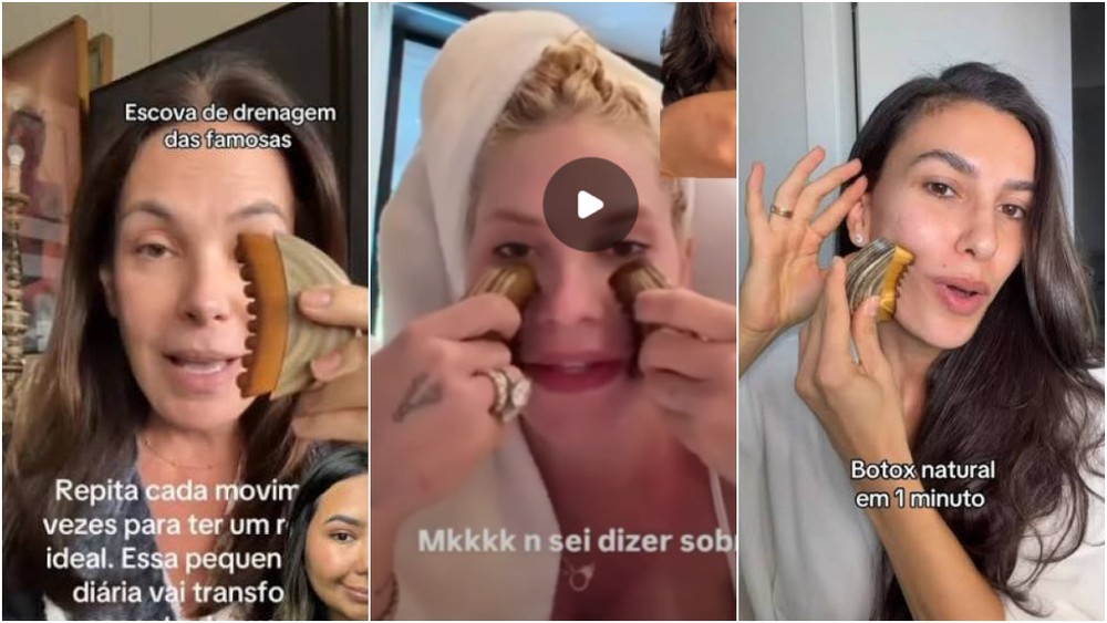Médicos alertam que escovas de cerdas macias para skincare não promovem lifting facial