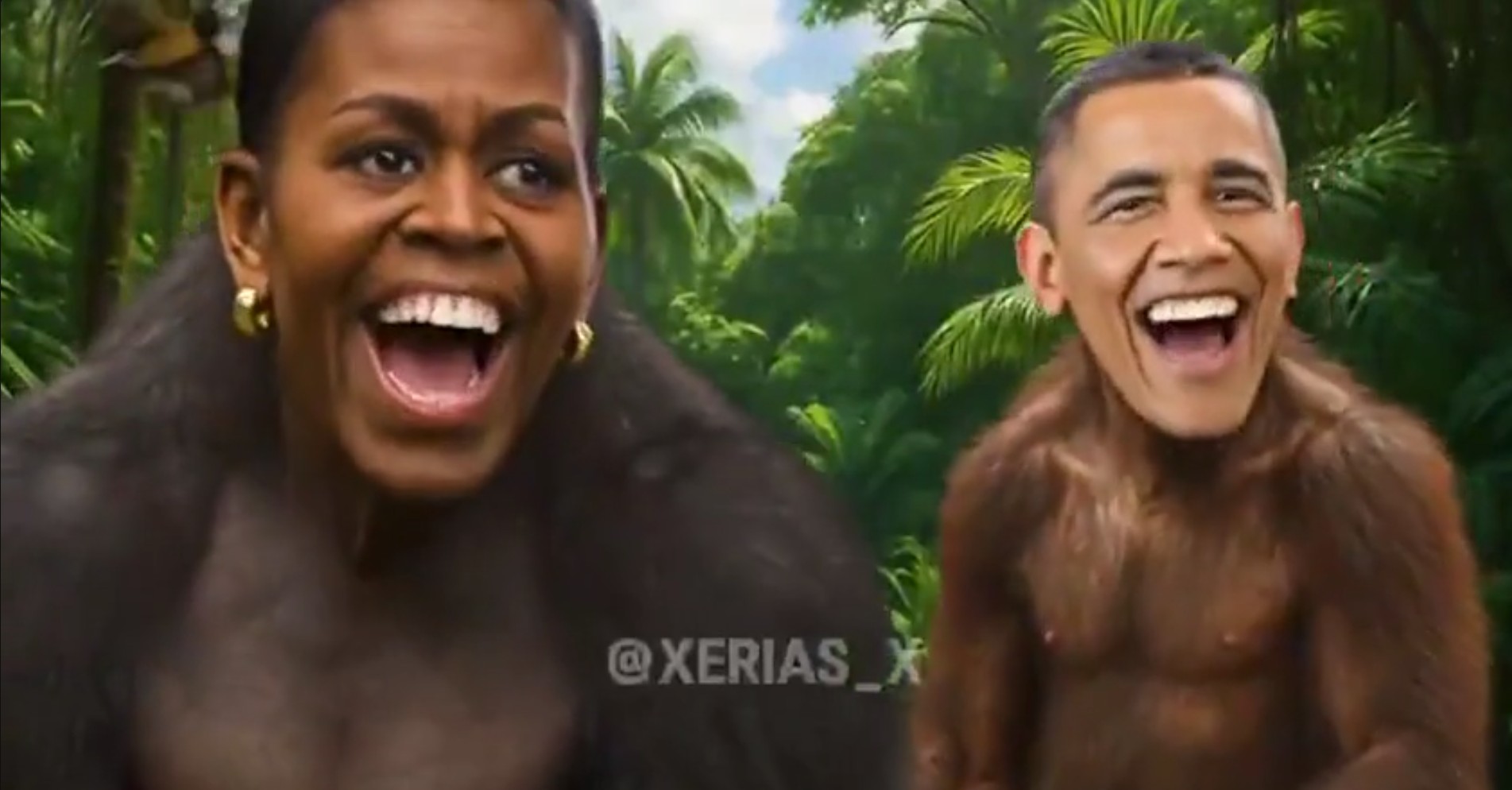Trump publica vídeo com teoria da conspiração eleitoral que mostra os Obamas como macacos