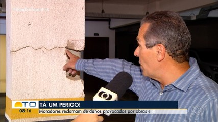 Moradores de condomínios reclamam que obras de prédios vizinhos causam danos