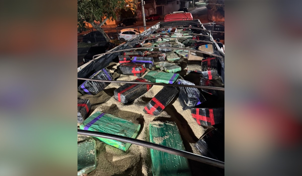 Polícia apreende mais de uma tonelada de maconha escondida em carga de arroz no interior de SP