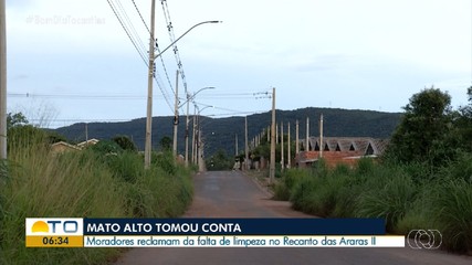 Falta de manutenção e mato alto no Recanto das Araras II gera reclamações de moradores