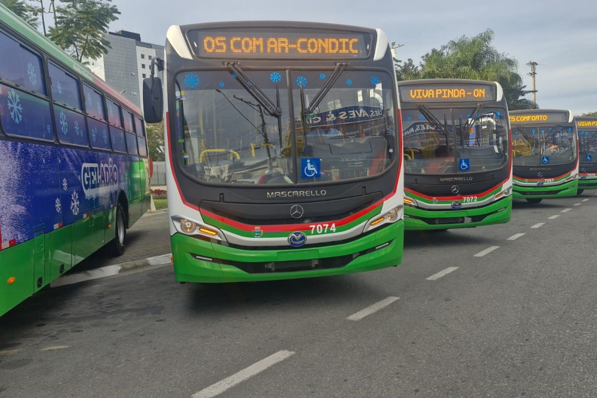Pinda apresenta 14 novos ônibus “Geladão”, com ar-condicionado