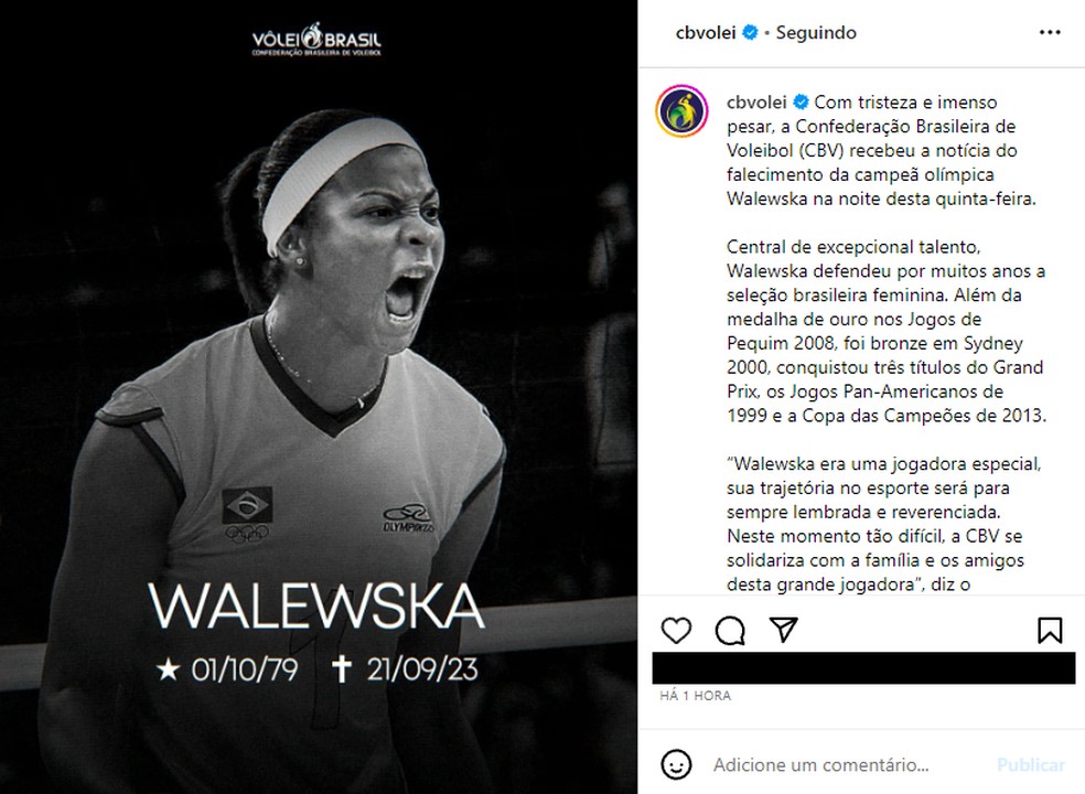 Morte de Walewska Oliveira: atletas relembram carreira e amizade de campeã  olímpica, São Paulo