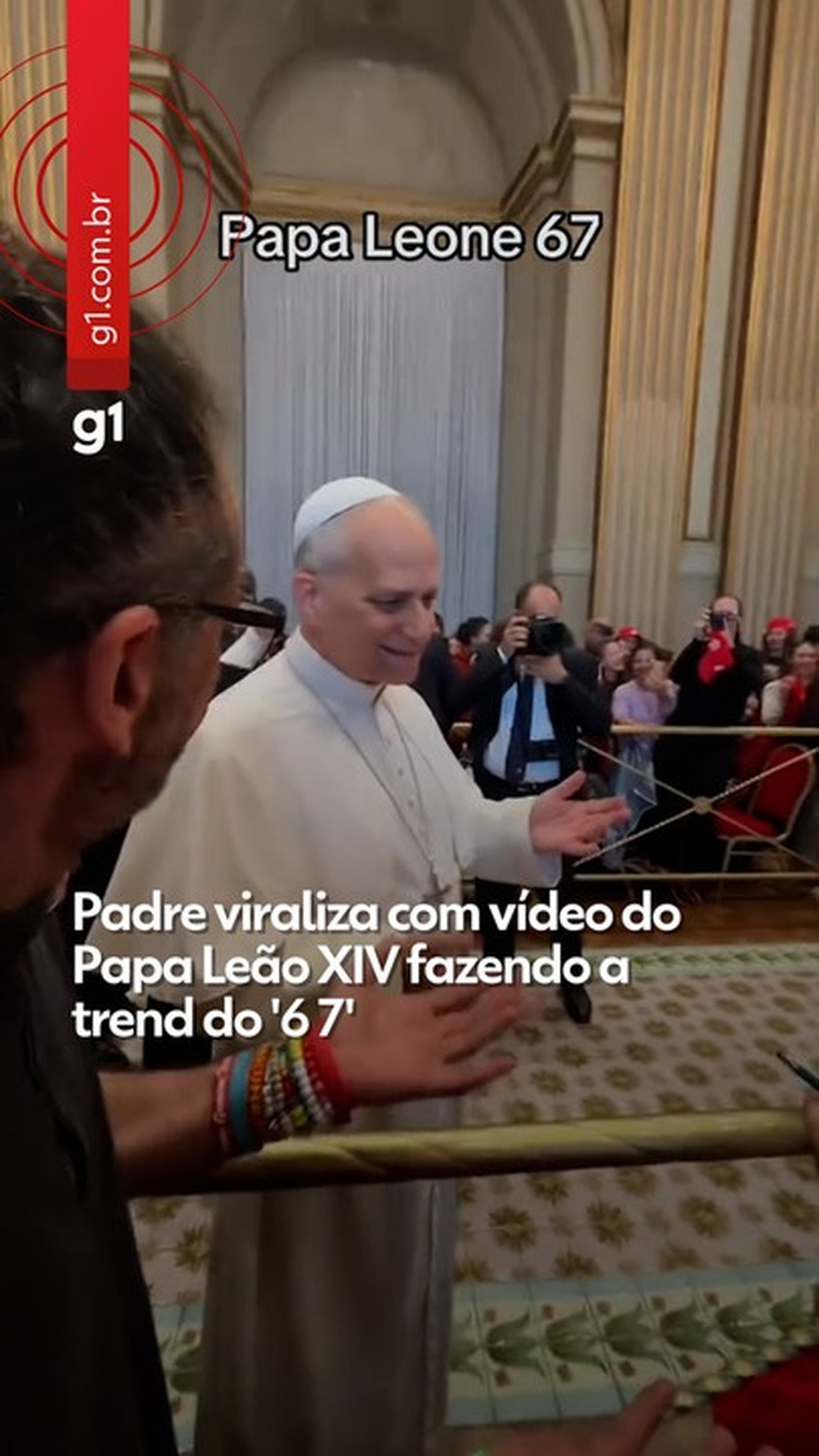 'Six seven': Padre viraliza com vídeo do Papa Leão XIV fazendo a trend; veja