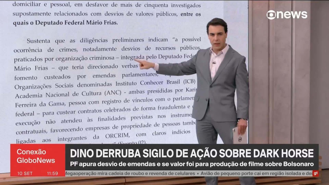 PF aponta coincidência entre gastos durante gravações de filme 'Dark Horse' e envio de emendas para produtora