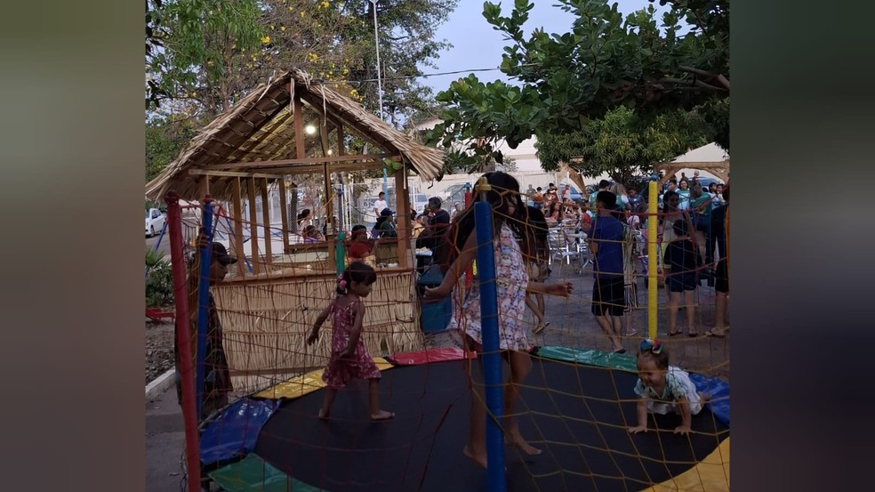 Crianças se divertiram no CAT, em Alter do Chão — Foto: Divulgação
