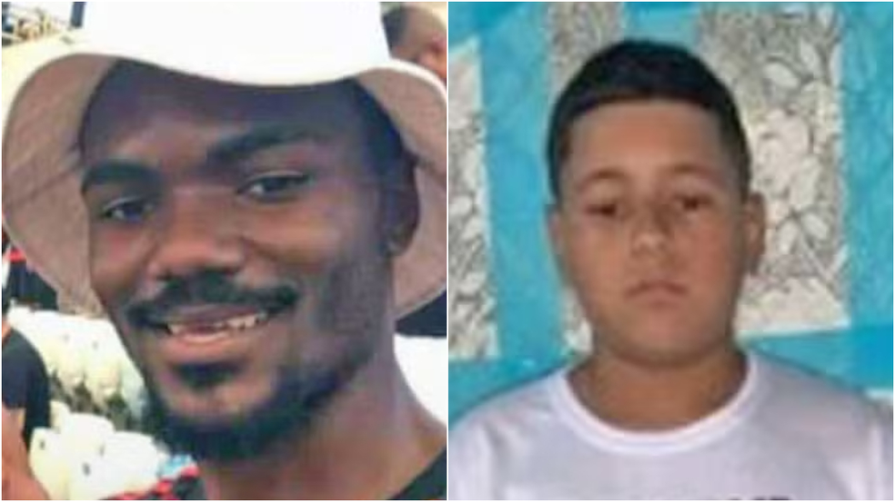 Luiz Gabriel Costa de Souza e o menino Guilherme, vtimas de ataque de criminosos em Vila Isabel — Foto: Reproduo