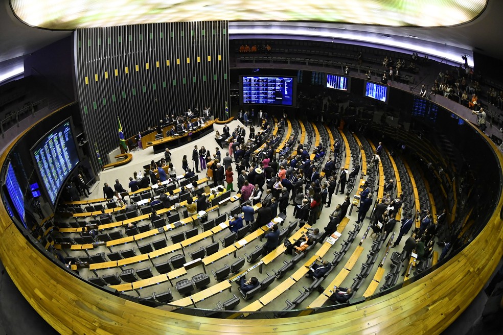 Plenário da Câmara dos Deputados durante sessão conjunta do Congresso Nacional — Foto: Marcos Oliveira/Agência Senado