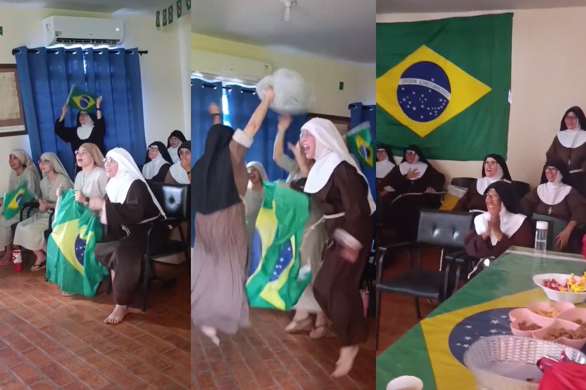 Freiras de mosteiro em MS viralizam nas redes com virada do Brasil contra o Japão na Copa; veja VÍDEO