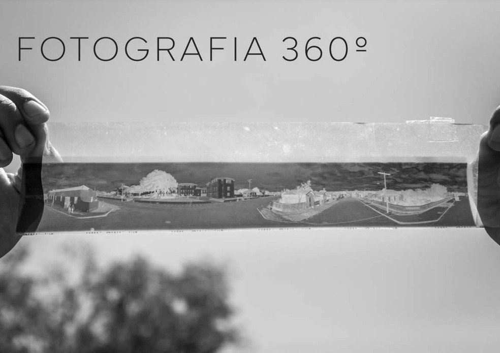Negativo de fotografia em 360º feita por Sebastião Leme — Foto: Arquivo pessoal