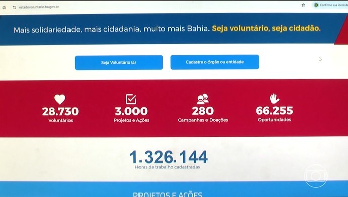 Plataforma digital conecta voluntários a projetos que precisam de apoio na Bahia 