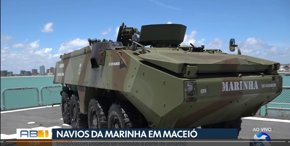 Blindados dos Fuzileiros Navais em Maceió — Foto: Divulgação