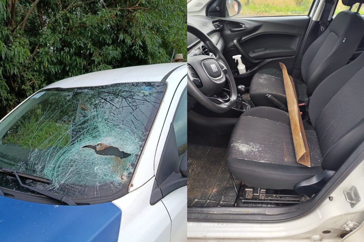 Barra de ferro se solta de caminhão, atravessa carro, mas ocupantes sobrevivem, no PR: 'A gente nasceu de novo'