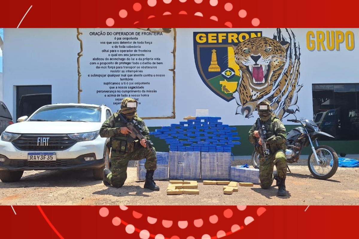 Homem e duas mulheres são presos com mais de 200 kg de cocaína; apreensão causa prejuízo de R$ 5 mi às facções em MT