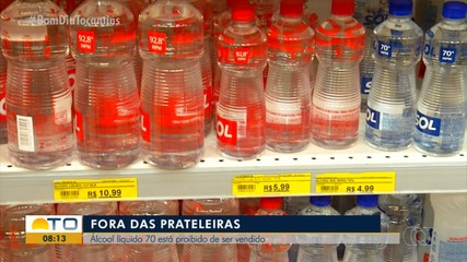 Venda de Álcool líquido 70 está proibida em mercados; entenda