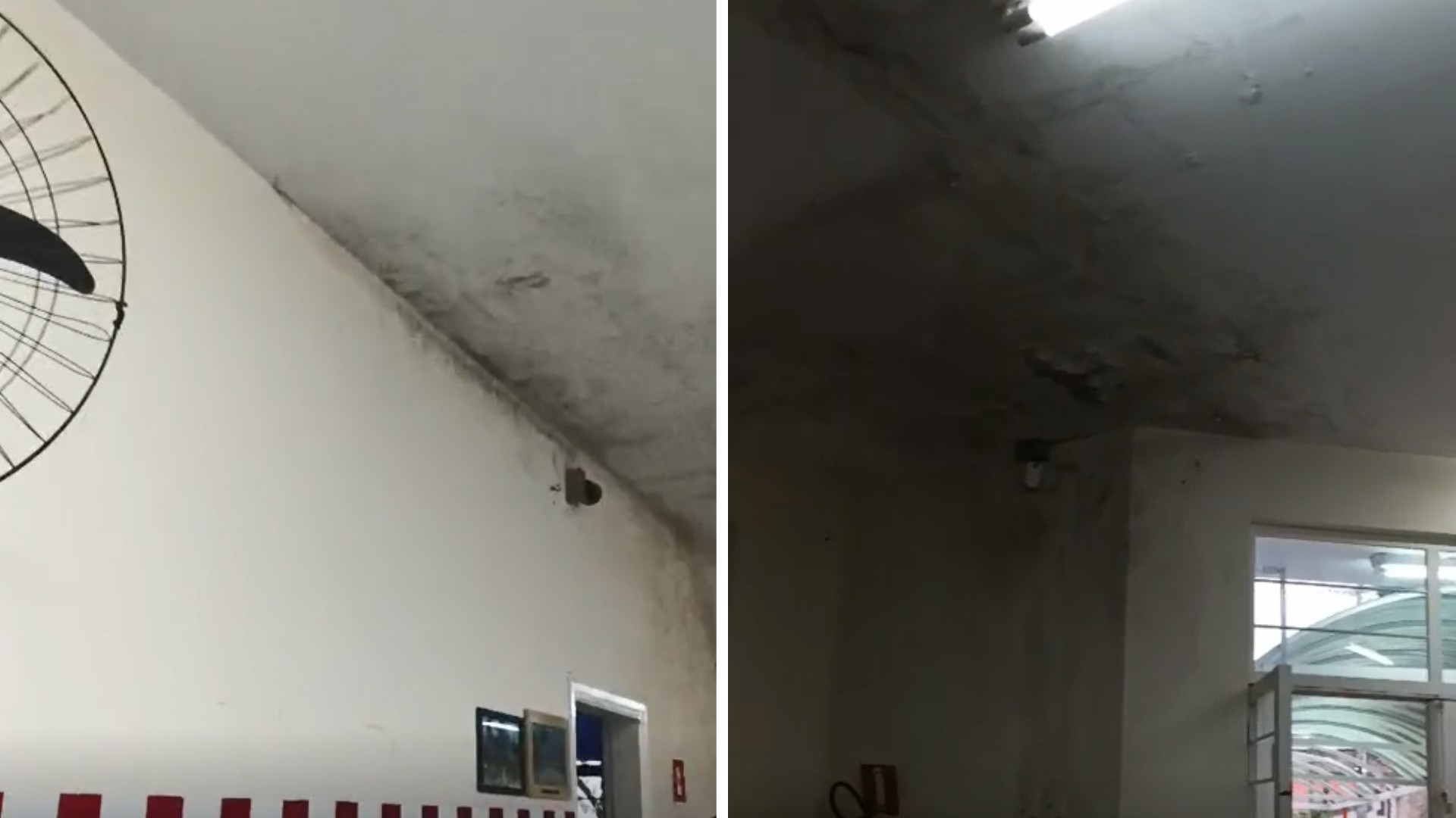 Creches de Sorocaba registram goteiras e mofo após chuva e professores improvisam com baldes 