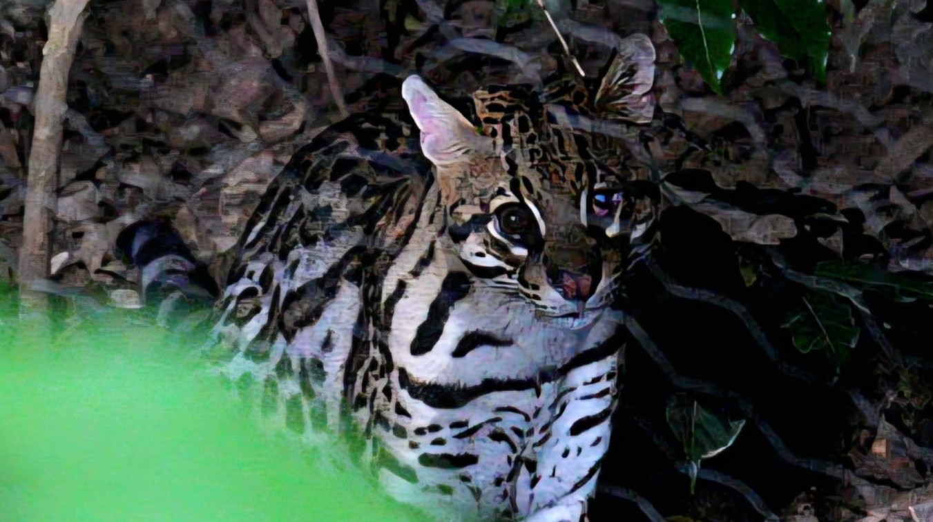 Terceiro maior felino do Brasil surge no quintal de uma casa no interior de SP