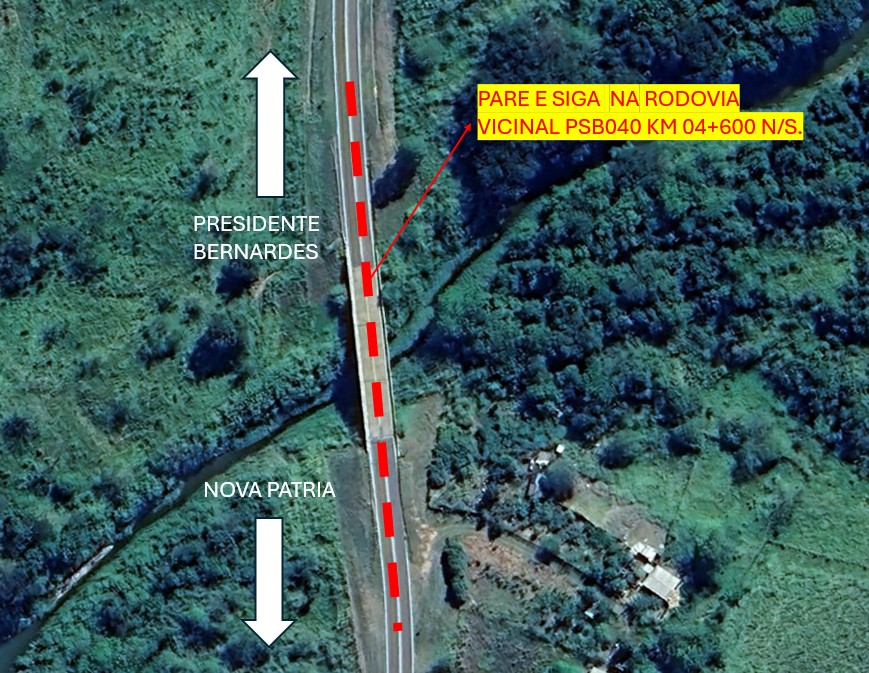 Estrada vicinal que liga a Rodovia Raposo Tavares e o distrito de Nova Pátria tem trecho com interdição parcial, em Presidente Bernardes