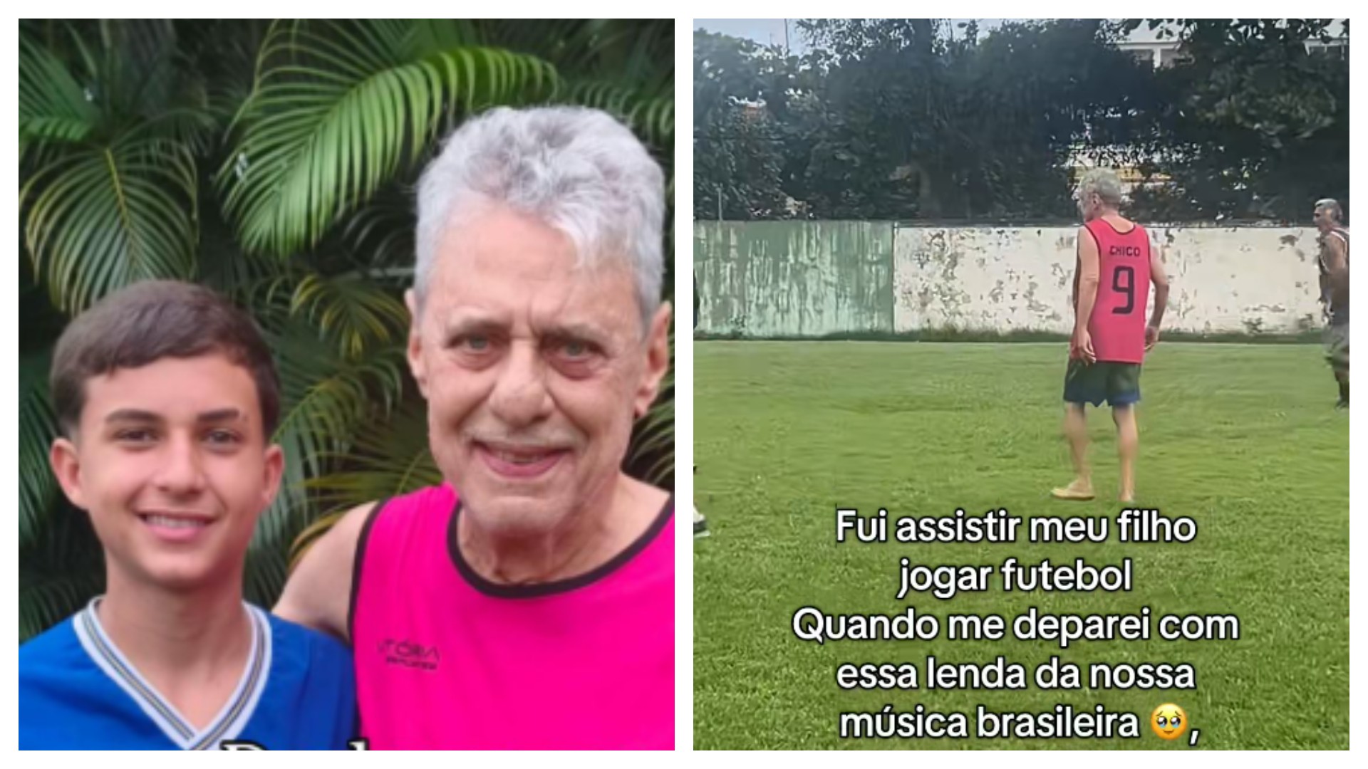 Mulher descobre que 'Seu Chico', colega de futebol do filho, é Chico Buarque; VÍDEO