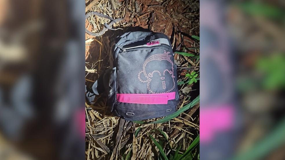Mochila de Luciana foi encontrada pela polícia durante a investigação em Andradina (SP) — Foto: Arquivo pessoal
