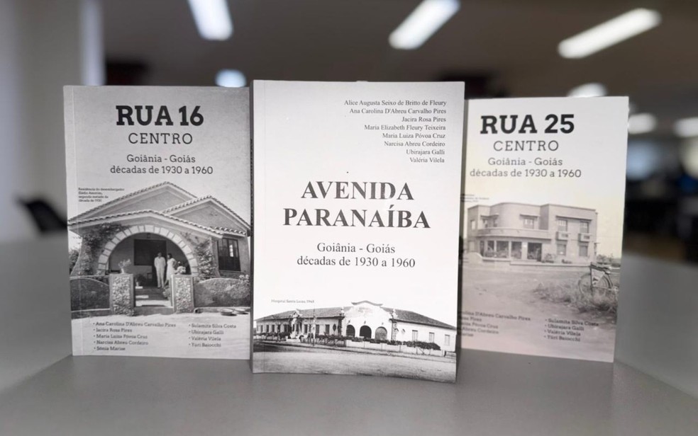'Cápsula literária': filhos de pioneiros registram história do Centro de Goiânia em série de livros para garantir legado — Foto: Rodrigo Melo/O popular