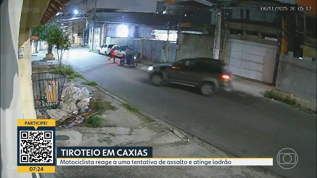 VÍDEO: bandido é baleado por motociclista ao tentar assaltar motorista em Caxias