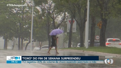 Tocantins registra 30% do volume de chuva esperado para todo o mês de novembro