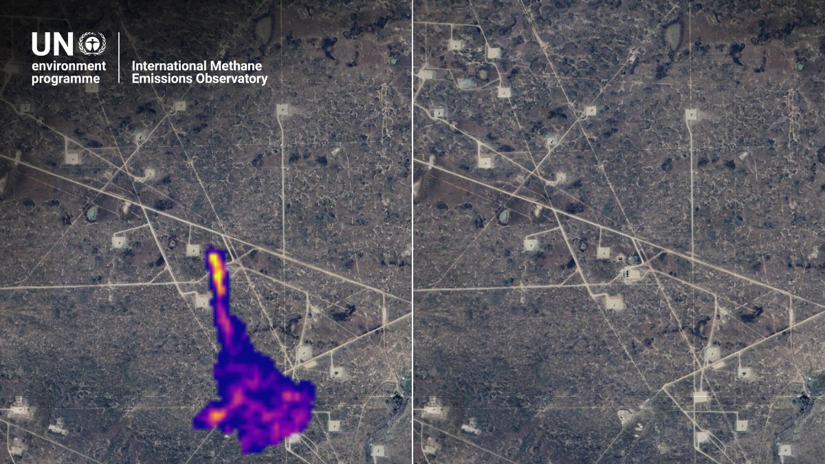 ONU aponta que 90% dos vazamentos de metano detectados por satélite continuam sem resposta; veja IMAGENS